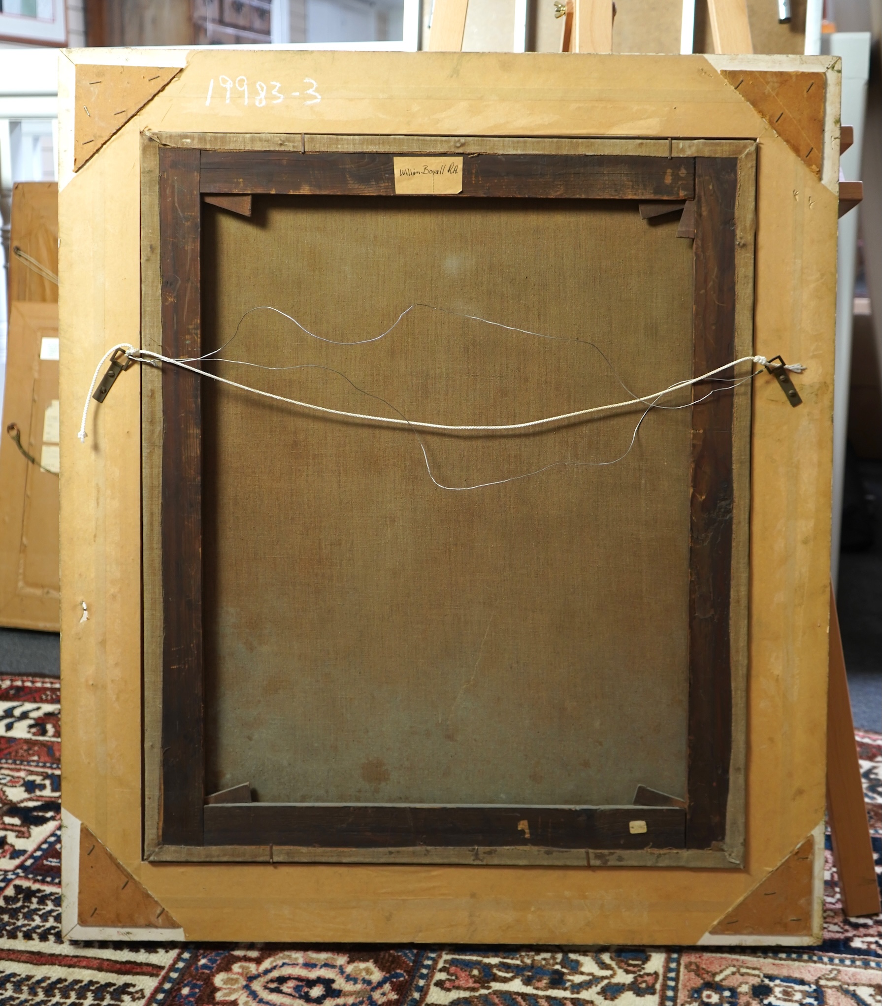 Attributed to William Boxall, 1800-1879, A portrait of a lady wearing a turban and lace shawl